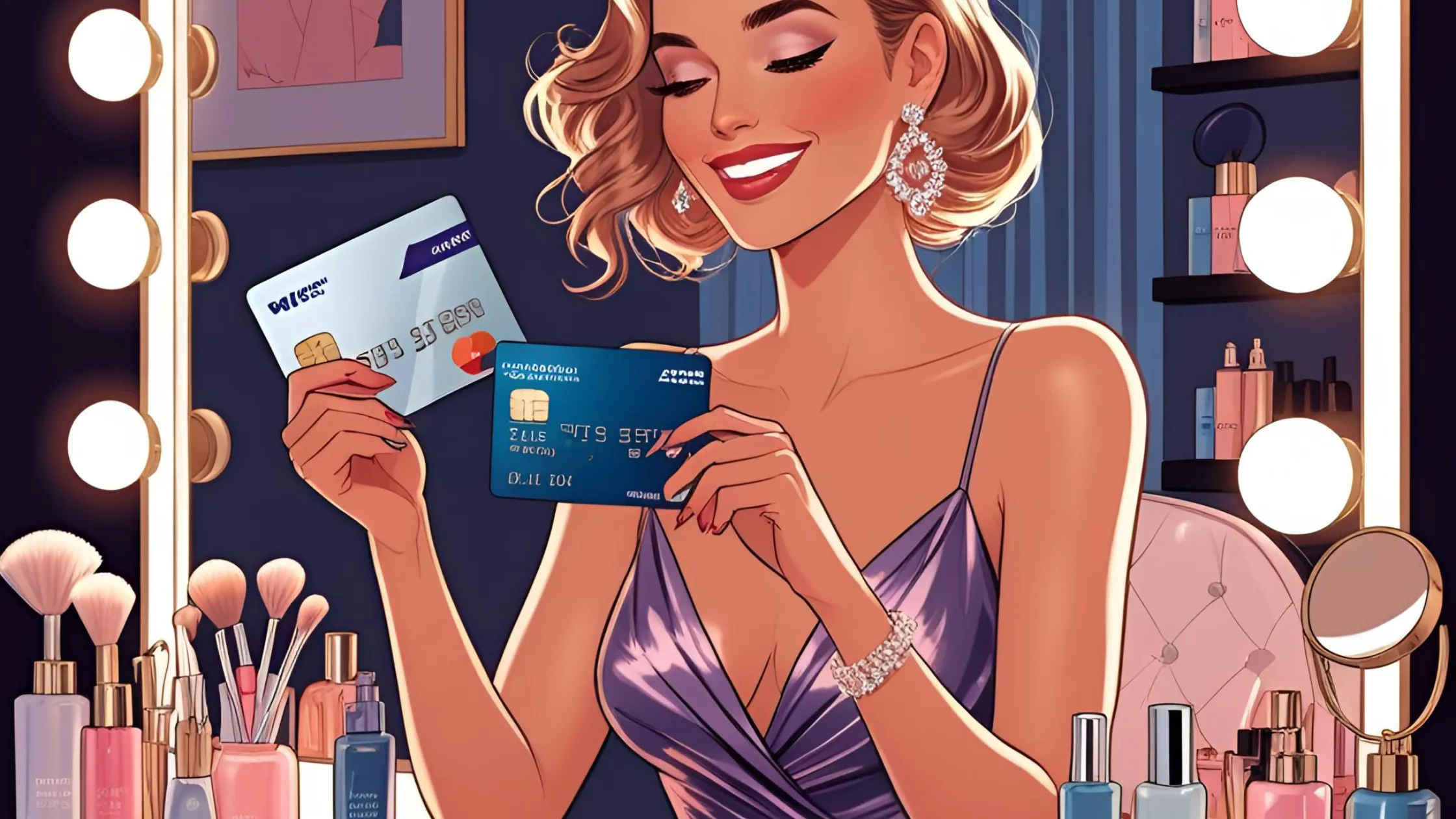 Cartões de crédito com benefícios para compras em lojas de cosméticos
